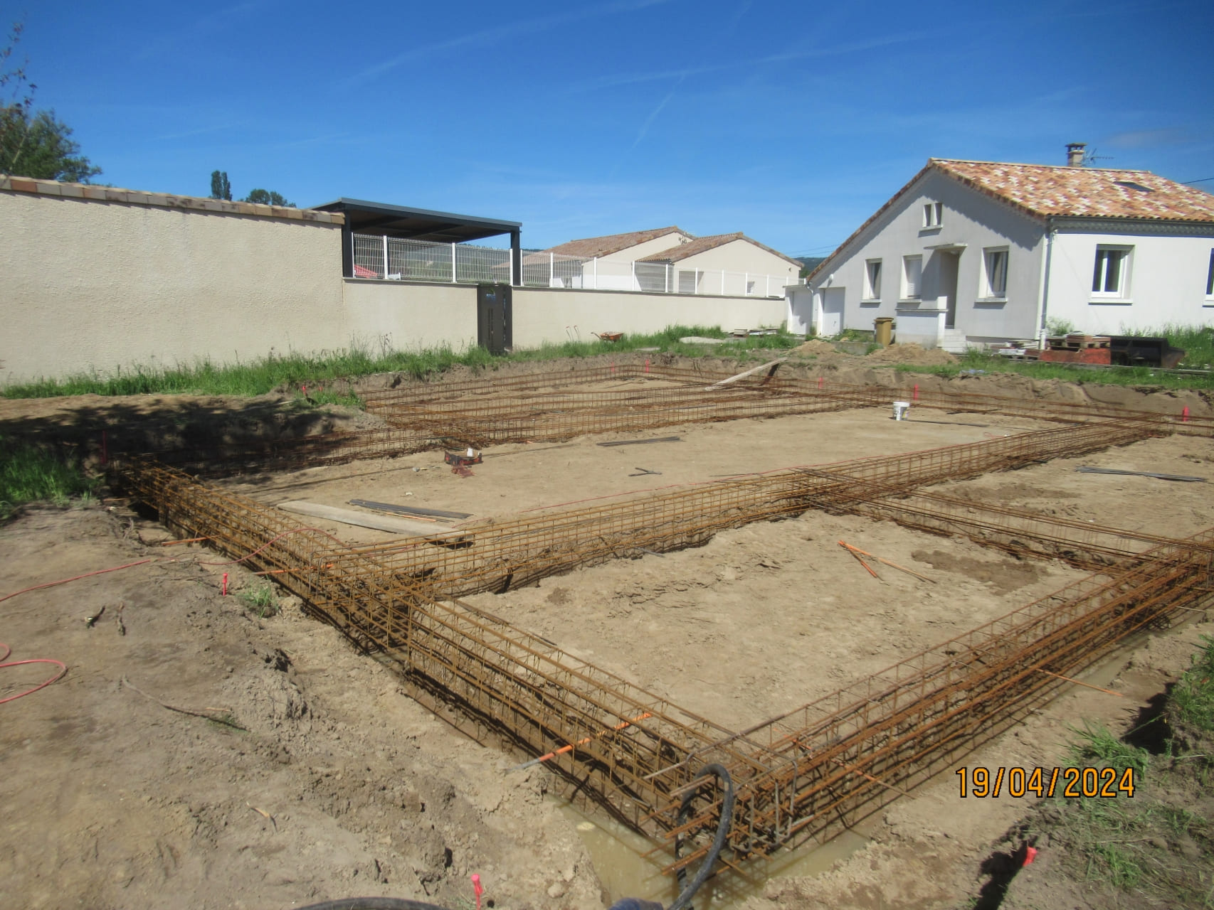 Ouverture des fouilles et ferraillage